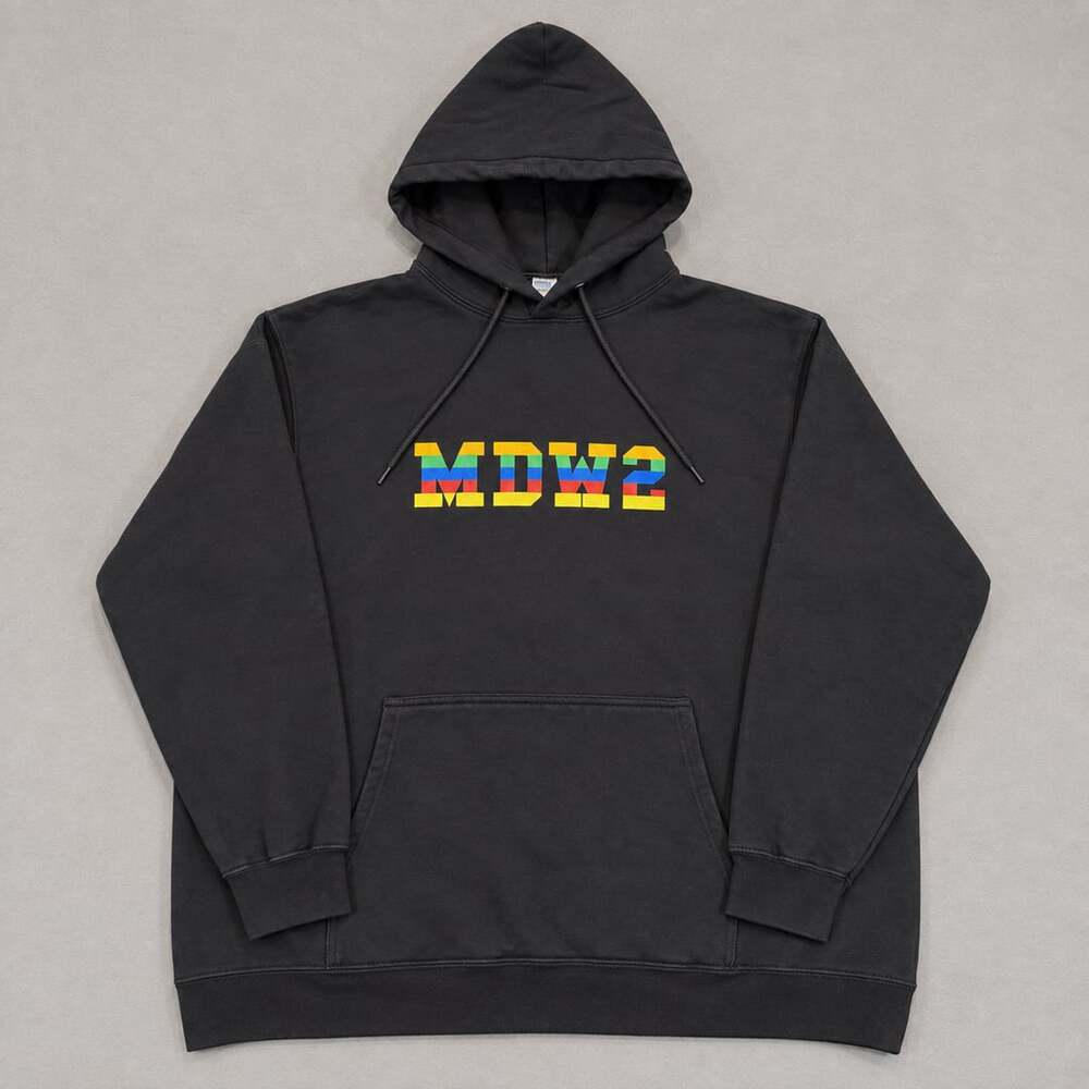 Port & Company MDW2 Hoodie Size 3XL Black Core Fleece Graphic Pullover